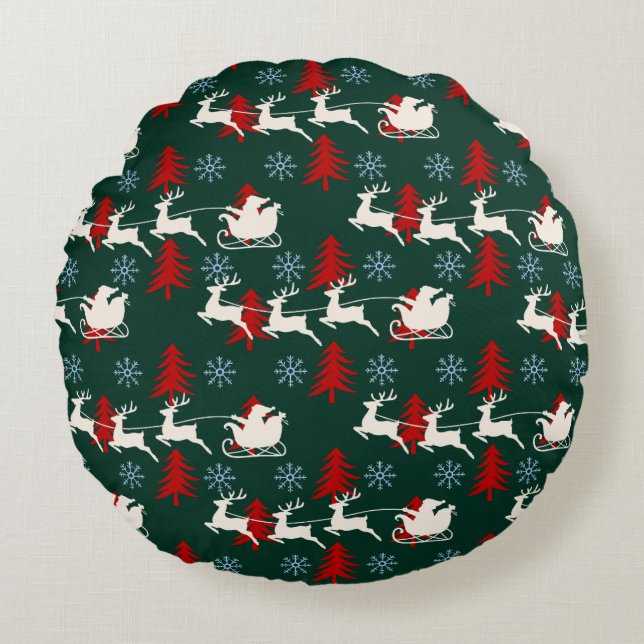 Der Weihnachtsmann kommt am Kissen vorbei (Vorderseite)