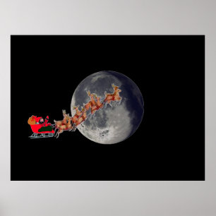 Der Weihnachtsmann kommt auf das Stadtplakat Poster