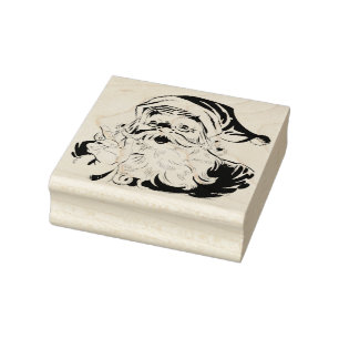 Der Weihnachtsmann kommt auf den großen Platz Gummistempel