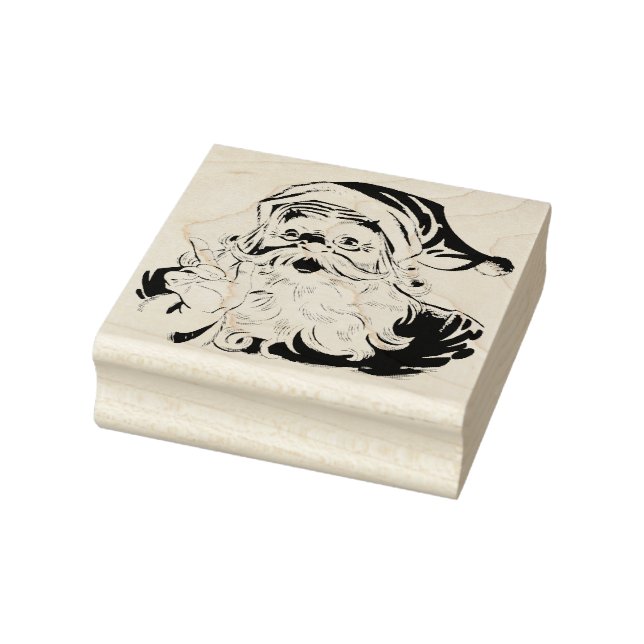 Der Weihnachtsmann kommt auf den großen Platz Gummistempel (Stempel)