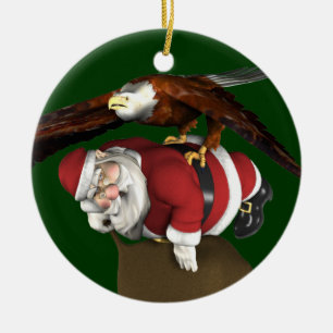 Der Weihnachtsmann kommt etwas später Keramikornament