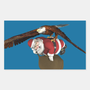 Der Weihnachtsmann kommt etwas später Rechteckiger Aufkleber