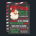 Der Weihnachtsmann kommt in das Weihnachtsfest Par Einladung<br><div class="desc">Poster inspiriert "Der Weihnachtsmann kommt in die Stadt" eine Nacht nur Weihnachten Party Einladung auf einem dunklen Chalkboard Hintergrund. Benötigen Sie Hilfe beim Layout,  schicken Sie mir einfach eine E-Mail an tkatz@me.com</div>