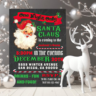 Der Weihnachtsmann kommt in das Weihnachtsfest Par Einladung