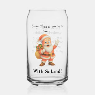 Der Weihnachtsmann kommt in die Stadt.. Mit Salami Dosenglas