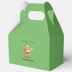 Der Weihnachtsmann kommt in die Stadt.. Mit Salami Geschenkschachtel