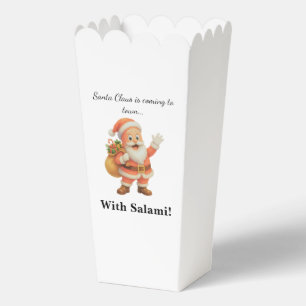 Der Weihnachtsmann kommt in die Stadt.. Mit Salami Geschenkschachtel