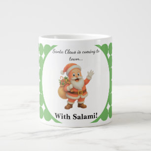 Der Weihnachtsmann kommt in die Stadt.. Mit Salami Jumbo-Tasse