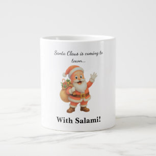 Der Weihnachtsmann kommt in die Stadt.. Mit Salami Jumbo-Tasse