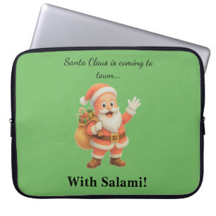 Der Weihnachtsmann kommt in die Stadt.. Mit Salami Laptopschutzhülle