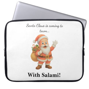 Der Weihnachtsmann kommt in die Stadt.. Mit Salami Laptopschutzhülle