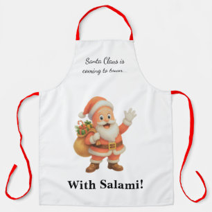 Der Weihnachtsmann kommt in die Stadt.. Mit Salami Schürze