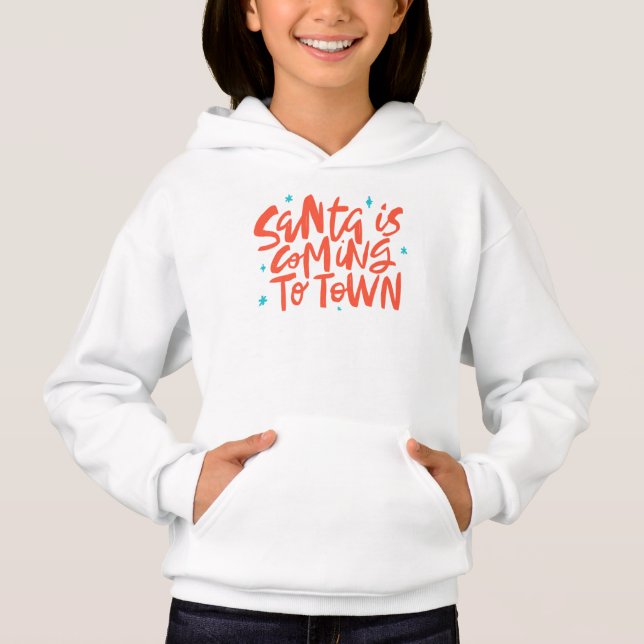 Der Weihnachtsmann kommt in die Stadtplanung Hoodie (Vorderseite)