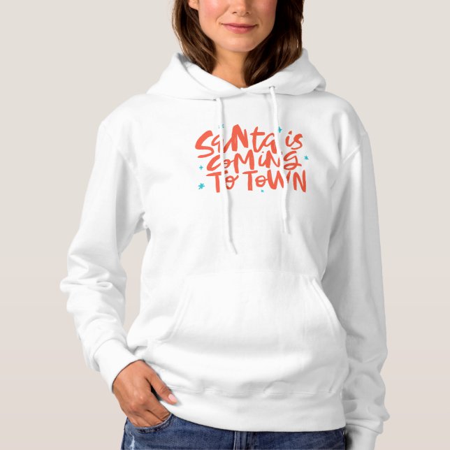 Der Weihnachtsmann kommt in die Stadtplanung Hoodie (Vorderseite)