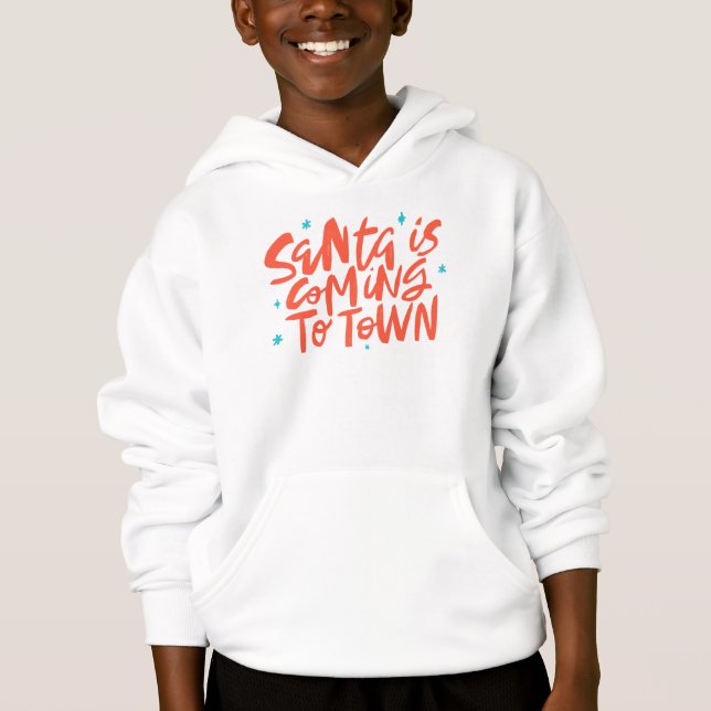 Der Weihnachtsmann kommt in die Stadtplanung Hoodie (Vorderseite)