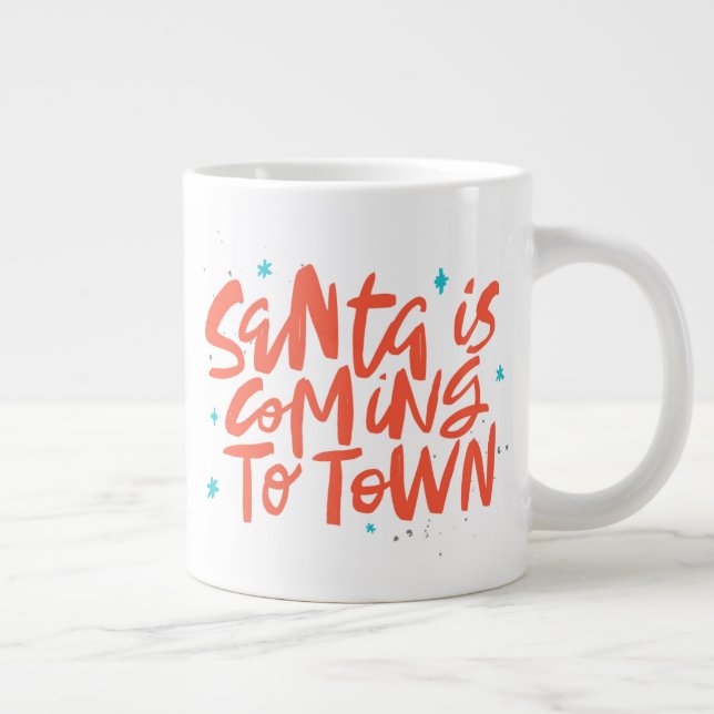 Der Weihnachtsmann kommt in die Stadtplanung Jumbo-Tasse (Rechts)