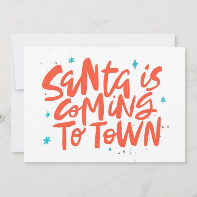 Der Weihnachtsmann kommt in die Stadtplanung Karte (Vorderseite)