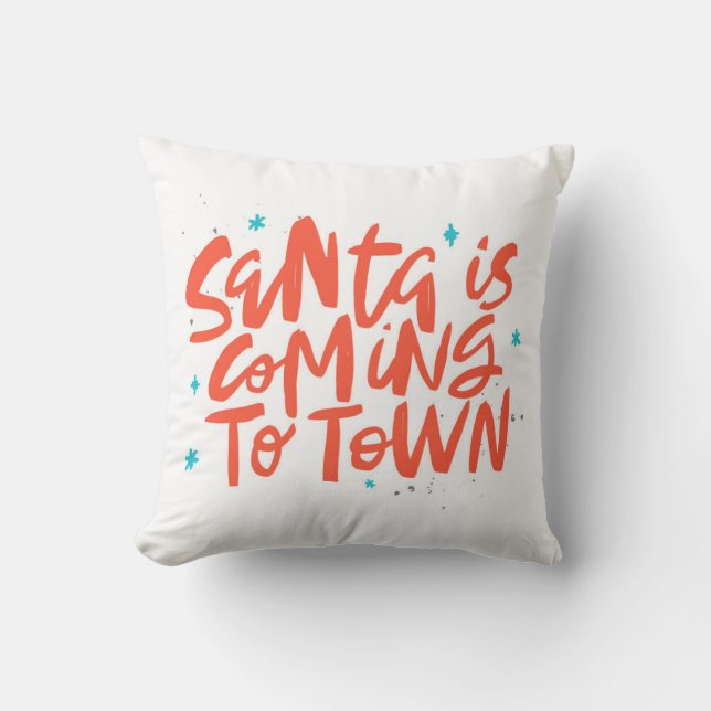 Der Weihnachtsmann kommt in die Stadtplanung Kissen (Vorderseite)