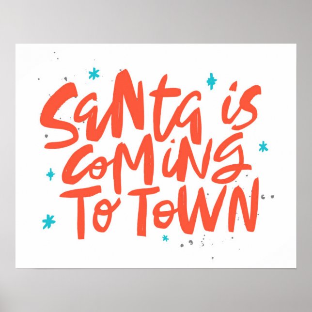 Der Weihnachtsmann kommt in die Stadtplanung Poster (Vorne)