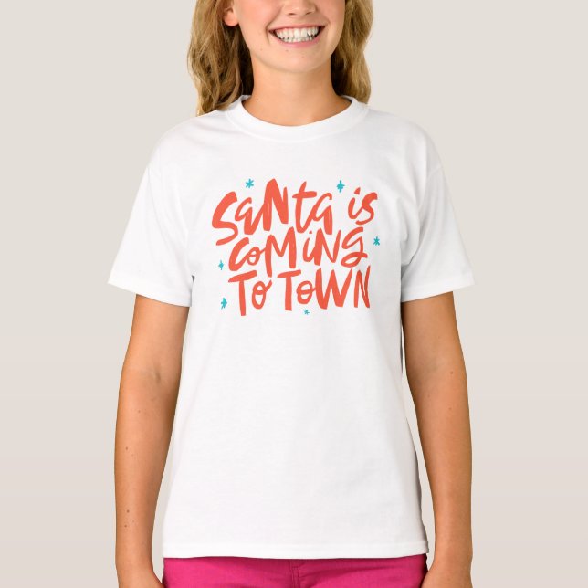 Der Weihnachtsmann kommt in die Stadtplanung T-Shirt (Vorderseite)