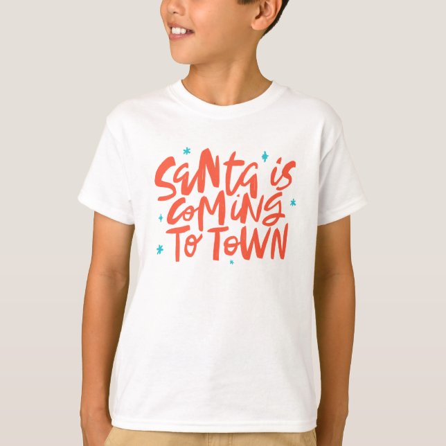 Der Weihnachtsmann kommt in die Stadtplanung T-Shirt (Vorderseite)