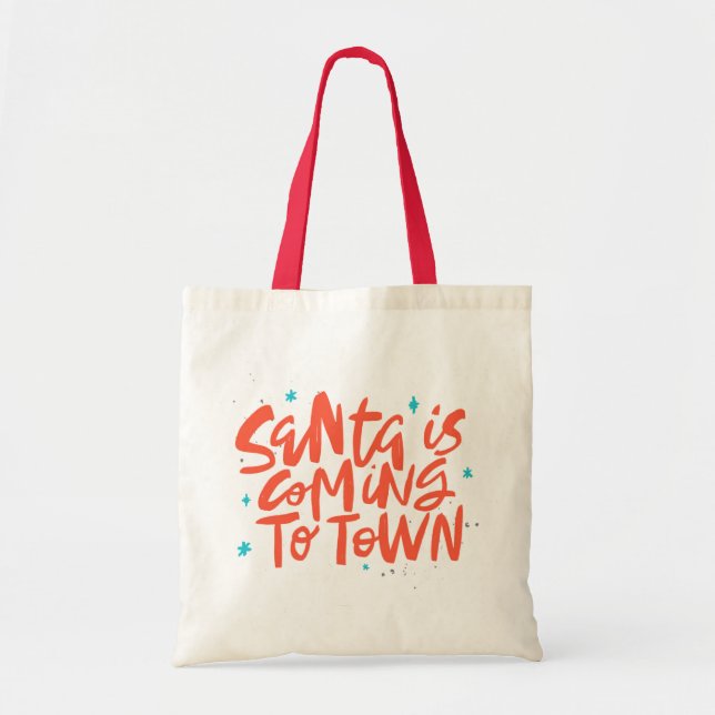Der Weihnachtsmann kommt in die Stadtplanung Tragetasche (Vorne)
