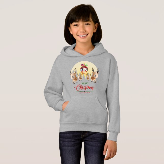 Der Weihnachtsmann kommt | Kids Pullover Hoodie (Vorne ganz)