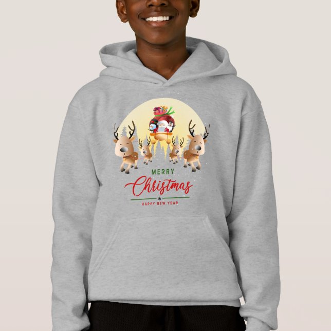 Der Weihnachtsmann kommt | Kids Pullover Hoodie (Vorderseite)