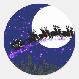 Der Weihnachtsmann kommt mit Aufkleber