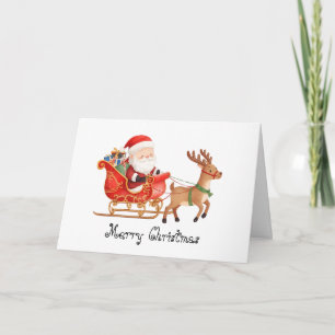 Der Weihnachtsmann kommt zauberhafte Grußkarte Karte