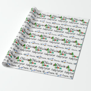 Der Weihnachtsmann kommt zu deinem Umschlagpapier Geschenkpapier