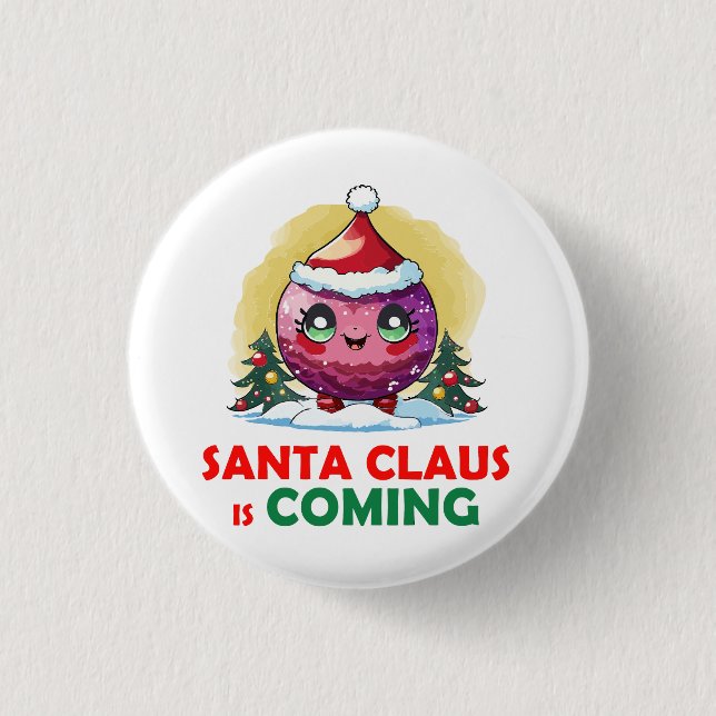 Der Weihnachtsmann kommt zum Dragon Ball Button (Vorderseite)