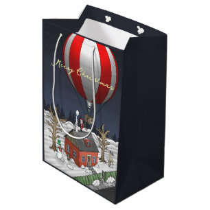 Der Weihnachtsmann liefert Weihnachtsgeschenke Mittlere Geschenktüte