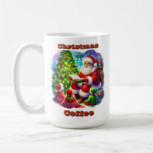 Der Weihnachtsmann liest eine Geschichte vom Chris Kaffeetasse