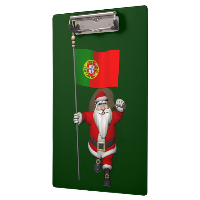 Der Weihnachtsmann mit Abtritt Portugals Klemmbrett (Links)