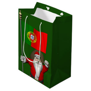 Der Weihnachtsmann mit Abtritt Portugals Mittlere Geschenktüte