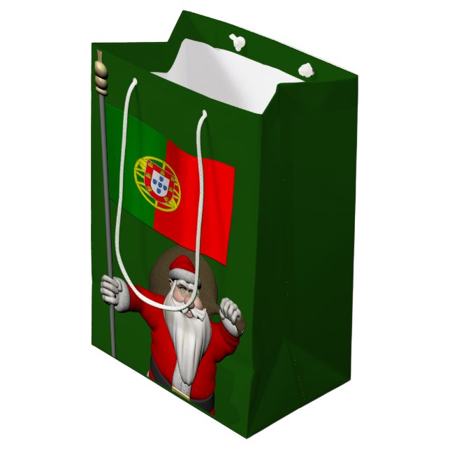 Der Weihnachtsmann mit Abtritt Portugals Mittlere Geschenktüte (Vorderseite Schrägansicht)