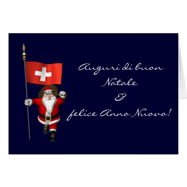 Der Weihnachtsmann mit Abzeichen der Schweiz (Vorderseite (Horizontal))