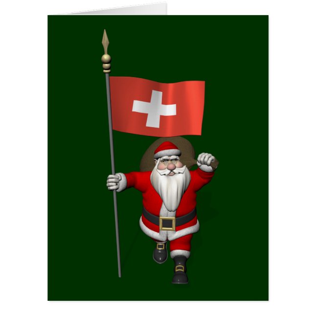 Der Weihnachtsmann mit Abzeichen der Schweiz (Vorderseite)