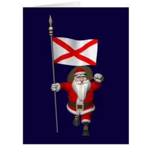 Der Weihnachtsmann mit Abzeichen von Alabama