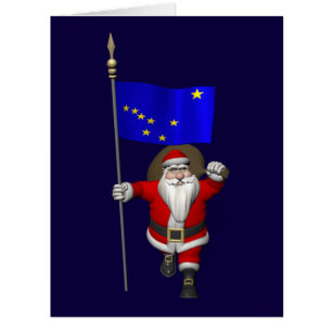 Der Weihnachtsmann mit Abzeichen von Alaska