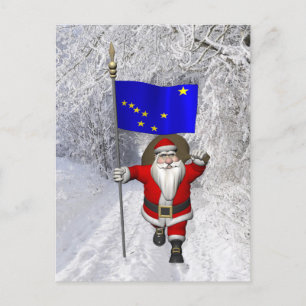 Der Weihnachtsmann mit Abzeichen von Alaska Feiertagspostkarte