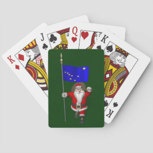 Der Weihnachtsmann mit Abzeichen von Alaska Spielkarten