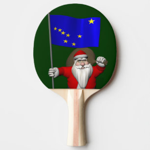 Der Weihnachtsmann mit Abzeichen von Alaska Tischtennis Schläger