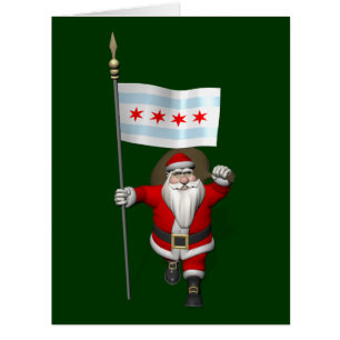 Der Weihnachtsmann mit Abzeichen von Chicago