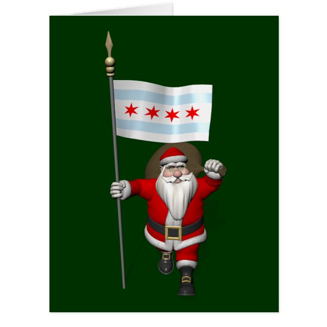 Der Weihnachtsmann mit Abzeichen von Chicago (Vorderseite)