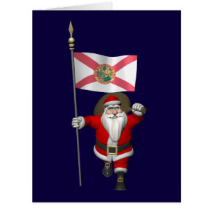 Der Weihnachtsmann mit Abzeichen von Florida