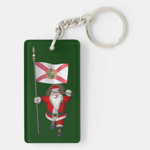 Der Weihnachtsmann mit Abzeichen von Florida Schlüsselanhänger