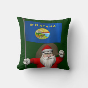 Der Weihnachtsmann mit Abzeichen von Montana Kissen