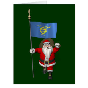 Der Weihnachtsmann mit Abzeichen von Oregon